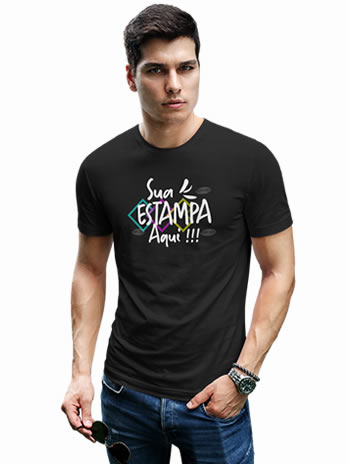 Camiseta Bsica - Modelo: Gola Careca<br>Tecido: 100% Algodo