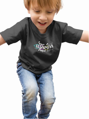 Camiseta Bsica Infantil e Juvenil - Modelo: Gola Careca - Tecido: 100% algodo